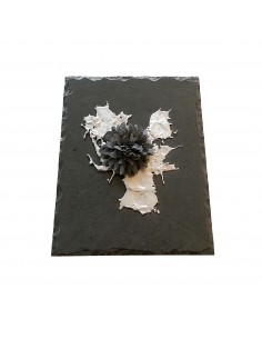 Zinnbild mit Schieferblüte