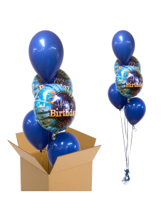 Classic Ballonbouquet"Blue Birthday"