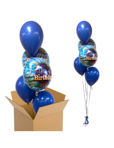 Classic Ballonbouquet"Blue Birthday"