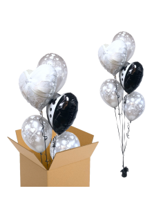 Classic Ballonbouquet Silber"Just Married"