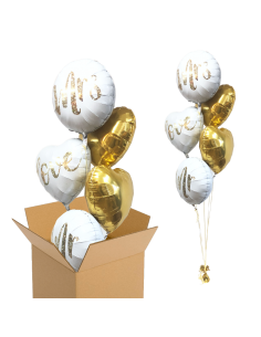 Classic Ballonbouquet Gold"Just Married"